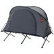 Outsunny Folding Camping Tent Cot, Portable Tent Shelter Combo with Self-Inflating Air Mattress Carry Bag for 1 Person