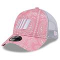Men's New Era Pink 9FORTY A-Frame Trucker Paisley Adjustable Hat