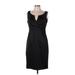 London Times Casual Dress - Party: Black Solid Dresses - Women's Size 12