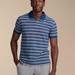 Lucky Brand Stripe Indigo Pique Polo - Men's Clothing Outerwear Shirt Jackets in # 419 Indigo, Size 2XL