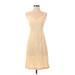 Club Monaco Casual Dress - Party V Neck Sleeveless: Tan Solid Dresses - Women's Size 2