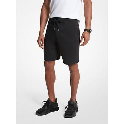 Michael Kors French Terry Cotton Blend Shorts Black L