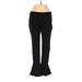 Design Lab Lord & Taylor Casual Pants - Mid/Reg Rise Flared Leg Boyfriend: Black Bottoms - Women's Size Small