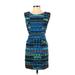 Plenty By Tracy Reese Casual Dress - Sheath Scoop Neck Sleeveless: Blue Dresses - Women's Size 0 Petite
