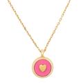 Kate Spade Jewelry | Kate Spade Pink Watermelon Leather Heartful Necklace | Color: Gold/Pink | Size: Os