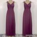 Anthropologie Dresses | Anthropologie Bhldn Plum Maxi Dress Crepe Sleeveless Ruched Faux Wrap Small | Color: Purple | Size: S