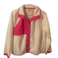 J. Crew Jackets & Coats | J Crew Fleece Jacket Size Medium White And Pink In Good Condition. | Color: Pink/White | Size: M