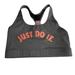 Nike Intimates & Sleepwear | Nike Womens Sports Bra Gray Peach Just Do It Graphic M | Color: Gray/Orange | Size: M