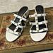 Rebecca Minkoff Shoes | New Rebecca Minkoff White Leather Iro Studded Slide Heeled Sandal | Color: Gold/White | Size: 7.5