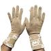 Michael Kors Accessories | Mk Michael Kors Knit Gloves Folded Signature Gloves | Color: Tan/White | Size: Os