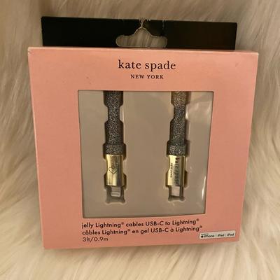 Kate Spade Cell Phones & Accessories | Nib Kate Spade Silver Jelly Lightning Cable Usb-C To Lightning 3ft-C | Color: Gold/Silver | Size: Os