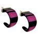 Kate Spade Jewelry | Kate Spade Vintage Bronwyn Resin Striped Huggies Hoop Earrings | Color: Black/Pink | Size: Os