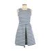 Gap Casual Dress - A-Line: Blue Stripes Dresses - Women's Size 8