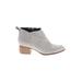 TOMS Ankle Boots: Gray Print Shoes - Women's Size 9 1/2 - Almond Toe