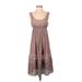 MARNI Casual Dress - Midi Scoop Neck Sleeveless: Tan Print Dresses - Women's Size 40