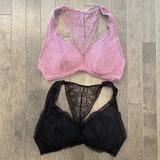 Victoria's Secret Intimates & Sleepwear | Like New Two Victoria's Secret Crochet Wireless Bralettes | Color: Black/Pink | Size: M