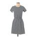 Old Navy Casual Dress - Fit & Flare: Gray Solid Dresses - Women's Size Small