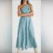 Free People Dresses | Free People Bella Maxi Dress Lace Inserts One Shoulder Tie Shoulder Mint S Nwot | Color: Green | Size: S