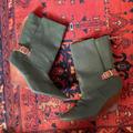 Anthropologie Shoes | Anthropologie Pied Juste Waxed Canvas Fold-Over Calf Length Wedge Boots Size 39 | Color: Brown/Green | Size: 8