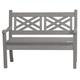 Winawood Maison and Garden Made to Measure 2 Seater Cushion (L115xD44xH5cm) Speyside Wood Effect 2 Seater Bench (L121.6xD60.4xH93.5cm) - Stone Grey Bench & Natural Cushion