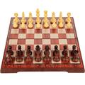 Chess Board Set Chess Set Chess Game Set Chess Set For Adults,Magnetic Folding Chess Set Wood Grain Plastic Chess Board Game Portable Travel Chess With Storage Chess Board Game Chess Game (Size : 9.6
