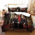 WADRI 3D The Vampire Diaries Duvet Cover Set Boys Girls Kids Bedding Set,Soft Microfiber Quilt Cover, Zipper Closure With Pillow Case Double（200X200cm）