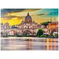 St. Peter's Basilica and Ponte Vittorio Emanuele II in Vatican, Rome, Italy - Premium 1000 Piece Jigsaw Puzzle for Adults