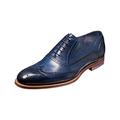 Barker Men's Valiant Hand Painted Leather Brogues - Navy, Navy, UK9.5