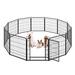 Tucker Murphy Pet™ Eftime 12 Panels 32" Height Heavy Duty Dog Fence Outdoor Playpen Metal in Black | 32 H x 12.59 W in | Wayfair