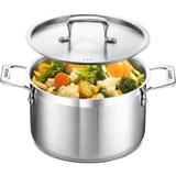 Lifemaster Stockpot 5 quart stock pot stainless stock pot w/ lid stainless steel stock pot Non Stick | Wayfair BAKSTQ5