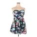 rue21 Casual Dress: Blue Floral Motif Dresses - Women's Size X-Large