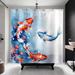 ULLI HOME Almay Koi Fish Shower Curtain Polyester | 74 H x 71 W in | Wayfair Almay_Multi_71x74