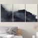 IDEA4WALL Triptych Faded Gradient Zen Ink Dots Abstract Framed Canvas Art 3 Pieces Painting Print Wall Decor Canvas | 24" H x 16" W | Wayfair