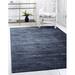 Blue/White Rectangle 4'1" x 6'1" Area Rug - Longshore Tides Solid/Striped Ademoe Area Rug Navy Blue-Ivory Color Polypropylene | Wayfair