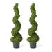 Primrue 2 Artificial Boxwood Topiary in Pot Set Plastic | 47.25 H x 11.75 W x 11.75 D in | Wayfair B348CDFC5CF547DFA6AD73D620AB79A0