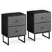 Wade Logan® Bryiana 2 - Drawer Nightstand Wood/Metal in Gray | 21.7 H x 15.7 W x 11.8 D in | Wayfair 223B2C1370F542188358C74CB520FB02