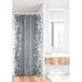 East Urban Home Stall Shower Curtain Floral Design Nature 36"W x 72"L Grey White Polyester in Gray | 72 H x 36 W in | Wayfair