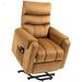 Latitude Run® Power Lift Chair, Velvet Touch Upholstered Recliner Chair For Elderly w/ Vibration Massage, Remote Control, Side Pockets | Wayfair