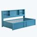 Red Barrel Studio® Meyli Platform Storage Bed, Metal in Blue | Wayfair 6BFE6BB0433F43F9A42B3E7562C3D33B