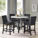 Red Barrel Studio® Mikaylie Round 42" Dining Set Wood in Black/Brown/White | 36 H x 42 W x 42 D in | Wayfair 83D817E43C7A4E0F84879DE43F187A18