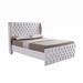 House of Hampton® Jeremia Wingback Bed Upholstered/Velvet in White | 51.58 H x 81.3 W x 84.65 D in | Wayfair EFF7717B8BF544EB95E53E1C541C582E