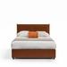 Everly Quinn PU Storage Platform Bed Upholstered/Metal/Faux leather in Brown | 43.3 H x 62.75 W x 83 D in | Wayfair