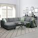 Gray Sectional - Latitude Run® Sectional Sofa Couches Living Room Sets, Sofa Corner Couch Set w/ Pillows | 33.16 H x 112.16 W x 86.8 D in | Wayfair