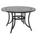 Red Barrel Studio® Miyona Round 48.03" Outdoor Dining Table Stone/Concrete/Metal in Brown/Gray | 28.94 H x 48.03 W x 48.03 D in | Wayfair