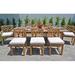 Willow Creek Designs Monterey Rectangular 8 - Person 102.5" Long Teak Outdoor Dining Set w/ Cushions Wood/Teak in Brown | 102.5 W x 42 D in | Wayfair