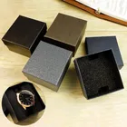 Boîte à bijoux carrée en carton boîte de rangement de montres présentoir de bijoux support de