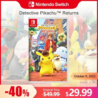 Detective Pikachu Returns Offres de jeux Nintendo Switch carte de jeu fongique 100% originale