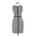Ann Taylor Casual Dress High Neck Sleeveless: Gray Dresses - Women's Size 4 Petite