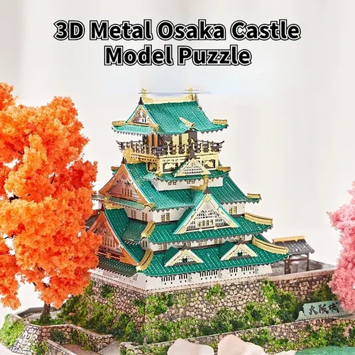 3D Metall Puzzle Japan Osaka Schloss Modell Lasers ch neiden Puzzle Spielzeug Gebäude Modell für Kinder Erwachsenen Geschenk Home Dekoration