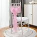 ALSLIAO Chair Back Decoration Chair Back Flower Butterfly Banquet Wedding Stool Straps